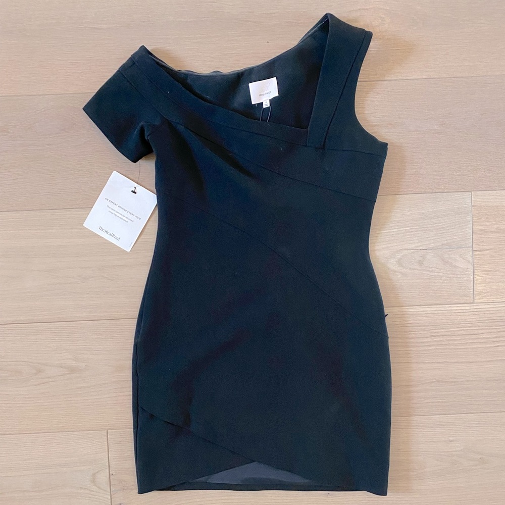 Cinq A Sept Assymetrical Black Dress
